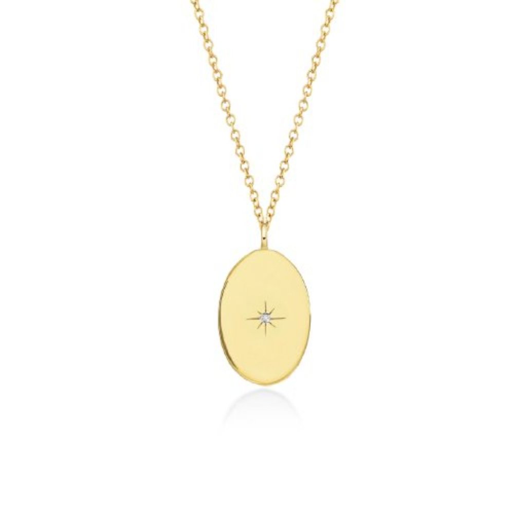 NWT Topanga Diamond Necklace // 10kt Solid Gold